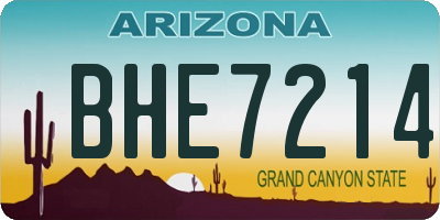 AZ license plate BHE7214
