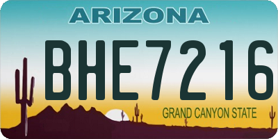 AZ license plate BHE7216