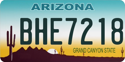 AZ license plate BHE7218