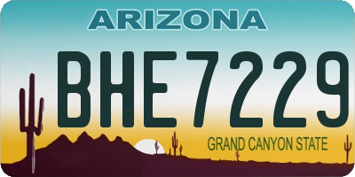 AZ license plate BHE7229