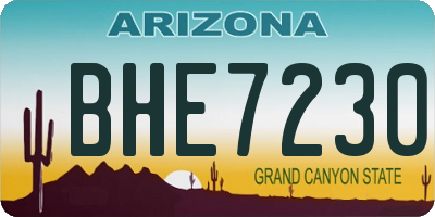 AZ license plate BHE7230