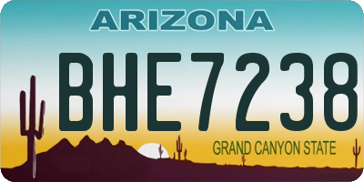 AZ license plate BHE7238