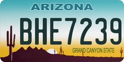 AZ license plate BHE7239