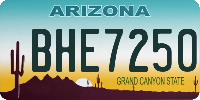 AZ license plate BHE7250
