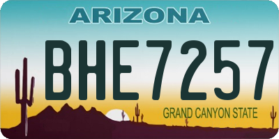 AZ license plate BHE7257