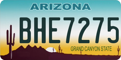 AZ license plate BHE7275