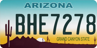 AZ license plate BHE7278