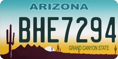 AZ license plate BHE7294