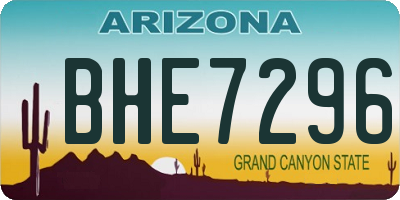 AZ license plate BHE7296
