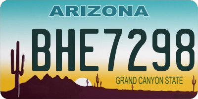 AZ license plate BHE7298