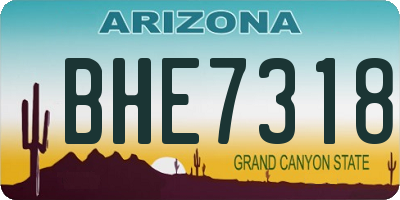 AZ license plate BHE7318