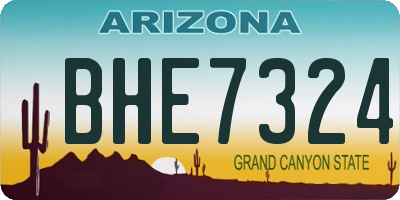 AZ license plate BHE7324