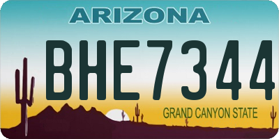 AZ license plate BHE7344