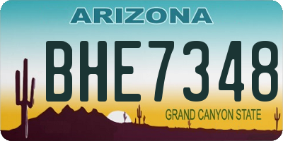 AZ license plate BHE7348