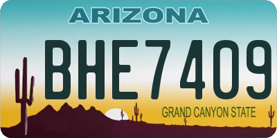 AZ license plate BHE7409