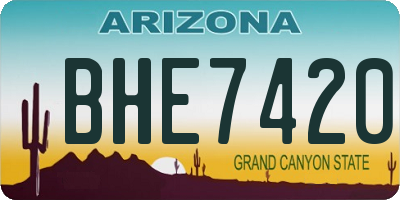 AZ license plate BHE7420