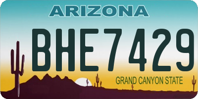 AZ license plate BHE7429