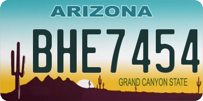 AZ license plate BHE7454
