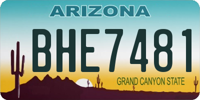 AZ license plate BHE7481
