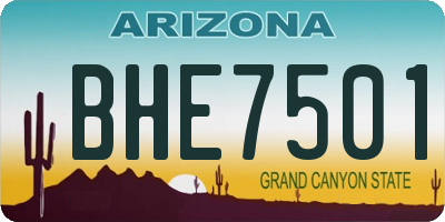 AZ license plate BHE7501