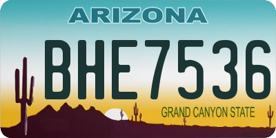 AZ license plate BHE7536