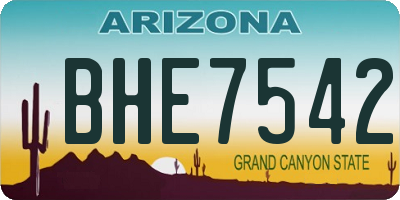 AZ license plate BHE7542