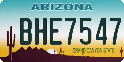 AZ license plate BHE7547