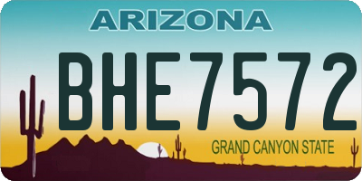 AZ license plate BHE7572