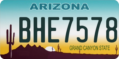 AZ license plate BHE7578