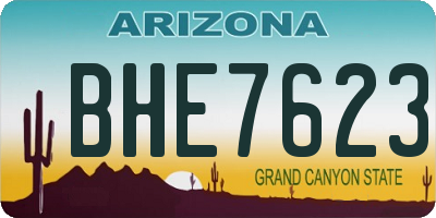 AZ license plate BHE7623