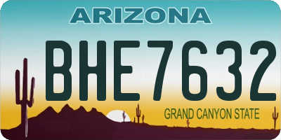 AZ license plate BHE7632