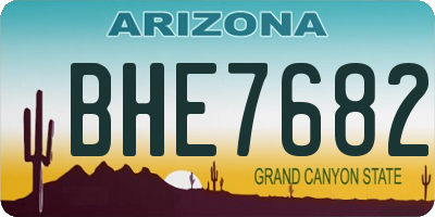 AZ license plate BHE7682