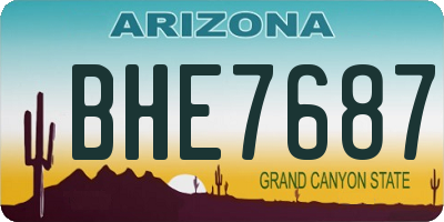AZ license plate BHE7687