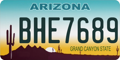 AZ license plate BHE7689