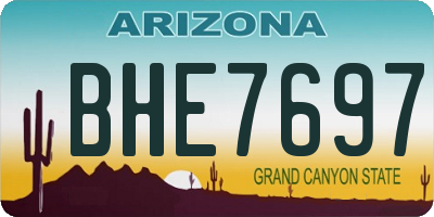 AZ license plate BHE7697
