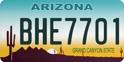 AZ license plate BHE7701