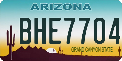 AZ license plate BHE7704