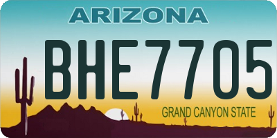 AZ license plate BHE7705
