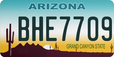 AZ license plate BHE7709