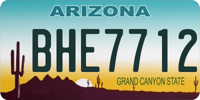 AZ license plate BHE7712