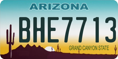 AZ license plate BHE7713