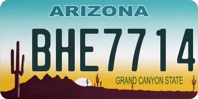 AZ license plate BHE7714