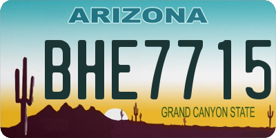 AZ license plate BHE7715