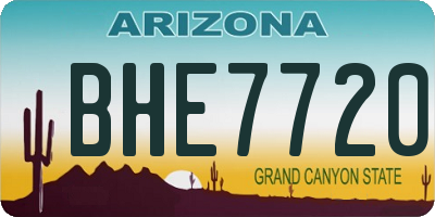 AZ license plate BHE7720
