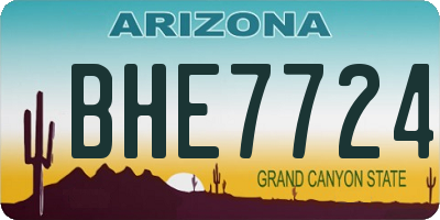 AZ license plate BHE7724