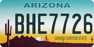 AZ license plate BHE7726