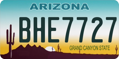 AZ license plate BHE7727