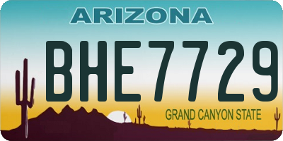 AZ license plate BHE7729