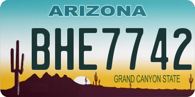 AZ license plate BHE7742