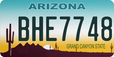 AZ license plate BHE7748